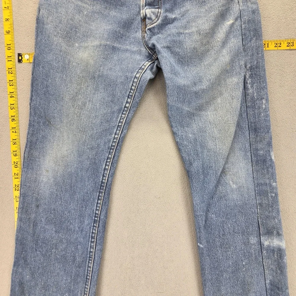 Vintage Levis 501 Jeans Mens Blue Button Fly Made in USA Altered Hem Fits 30x28